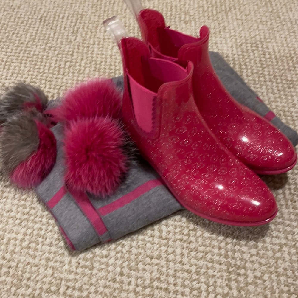 NWOT Jack Rogers Hot Pink Rain Boots! 💕